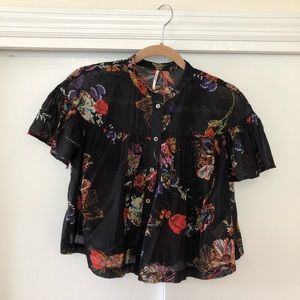 Free People sweet escape button down blouse